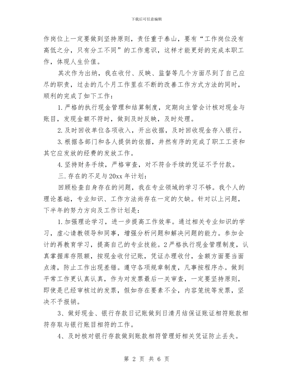 出纳年终个人总结与计划与出纳年终工作小结范文汇编_第2页