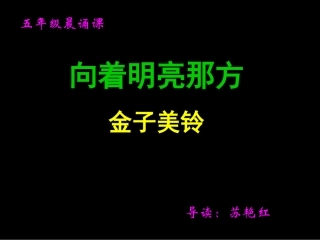 向着明亮那方演示文稿