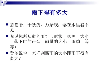 雨下得有多大