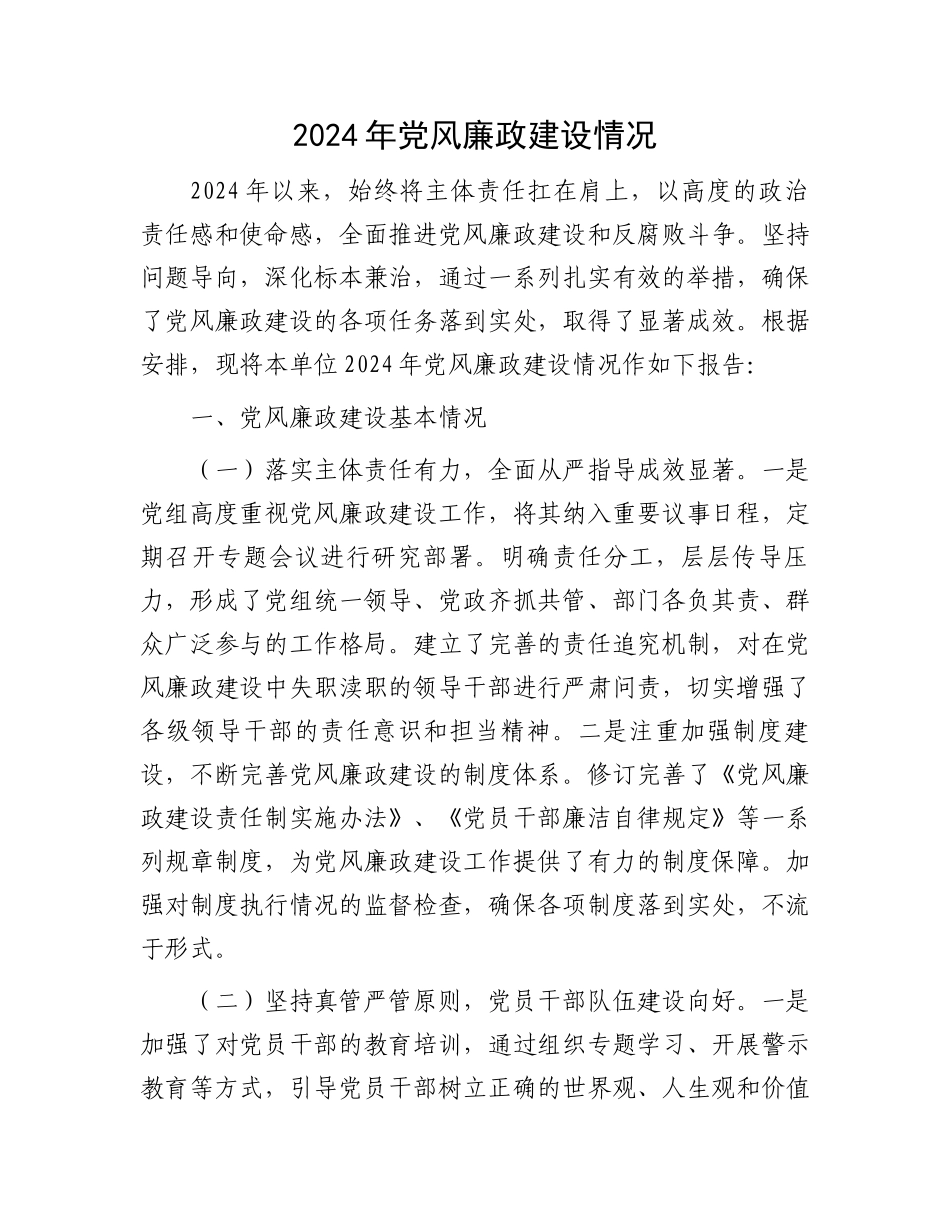 2024年党风廉政建设情况_第1页