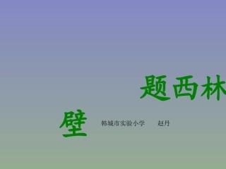 题西林壁赵丹