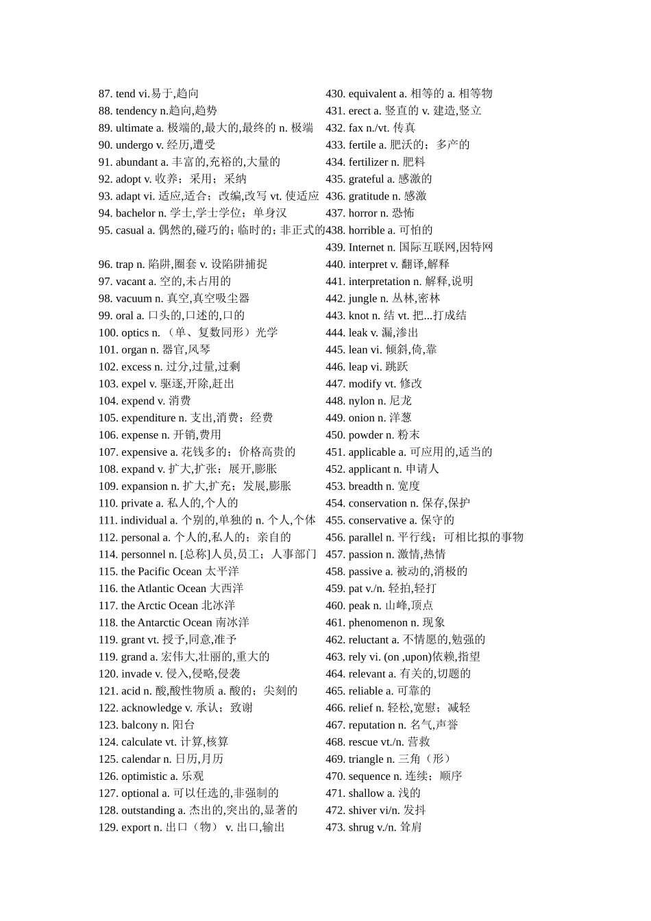 高考阅读高频难词_第3页