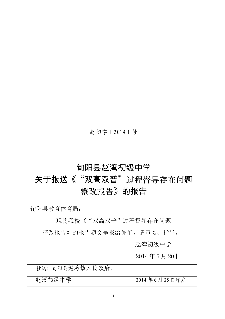 双高双普整改报告_第1页