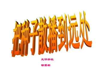 把种子撒播到远处