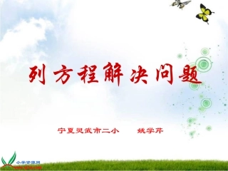 《列方程解决问题》姚学芹
