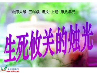北师大版五年级语文上册《生死攸关的烛光》PPT课件