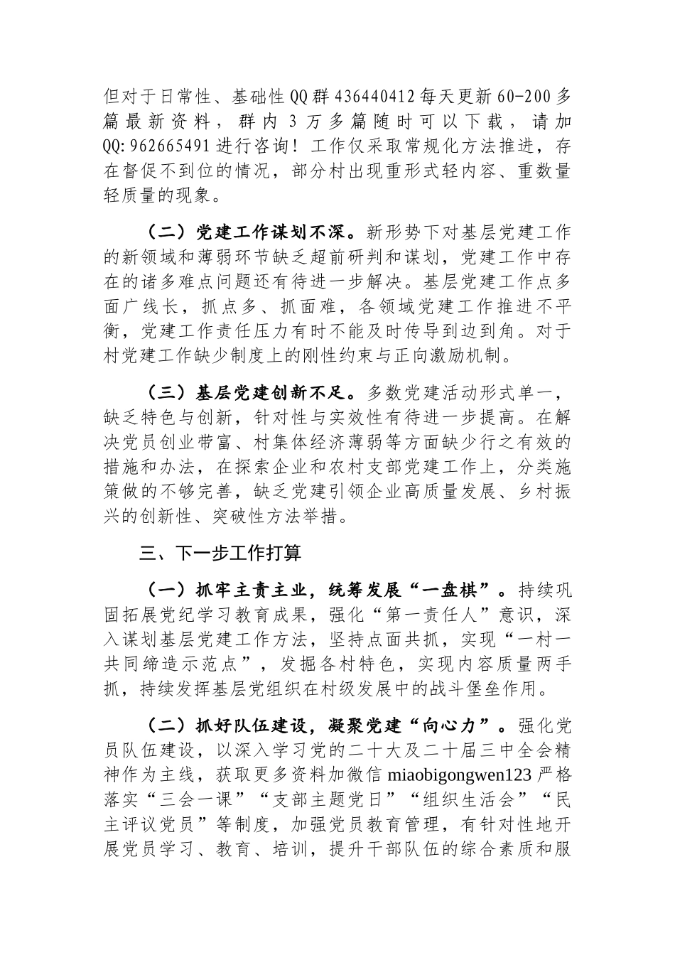 2024年度基层党建工作述职报告（乡镇党委书记）_第3页