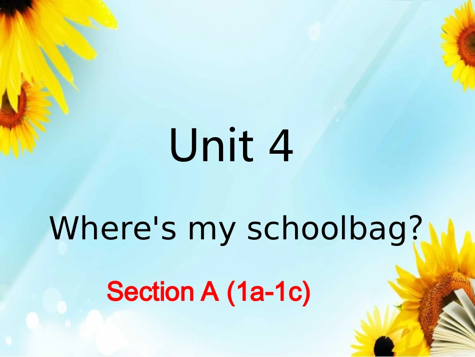 初中一年级英语上册正式篇第一课时课件_第1页