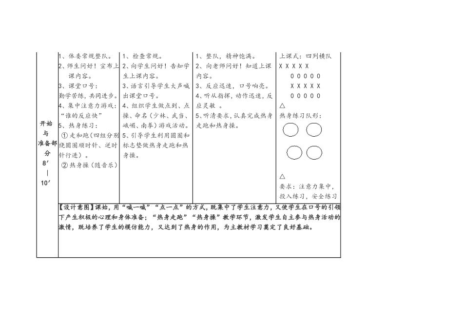 水平二：三年级《武术：手型和步型》体育实践课教学设计_第3页