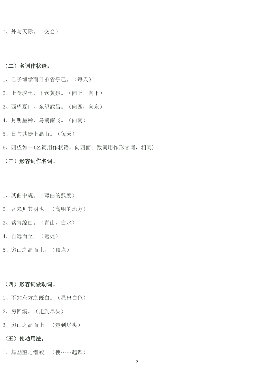 苏教版高一语文必修一文言文知识整理_第2页