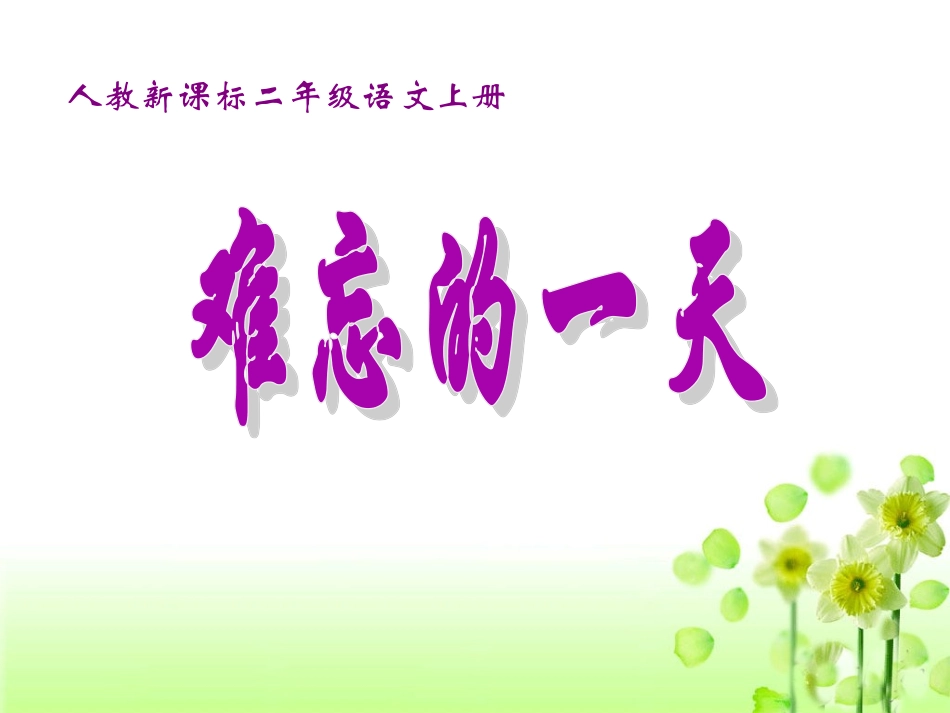 《难忘的一天》教学课件_第1页