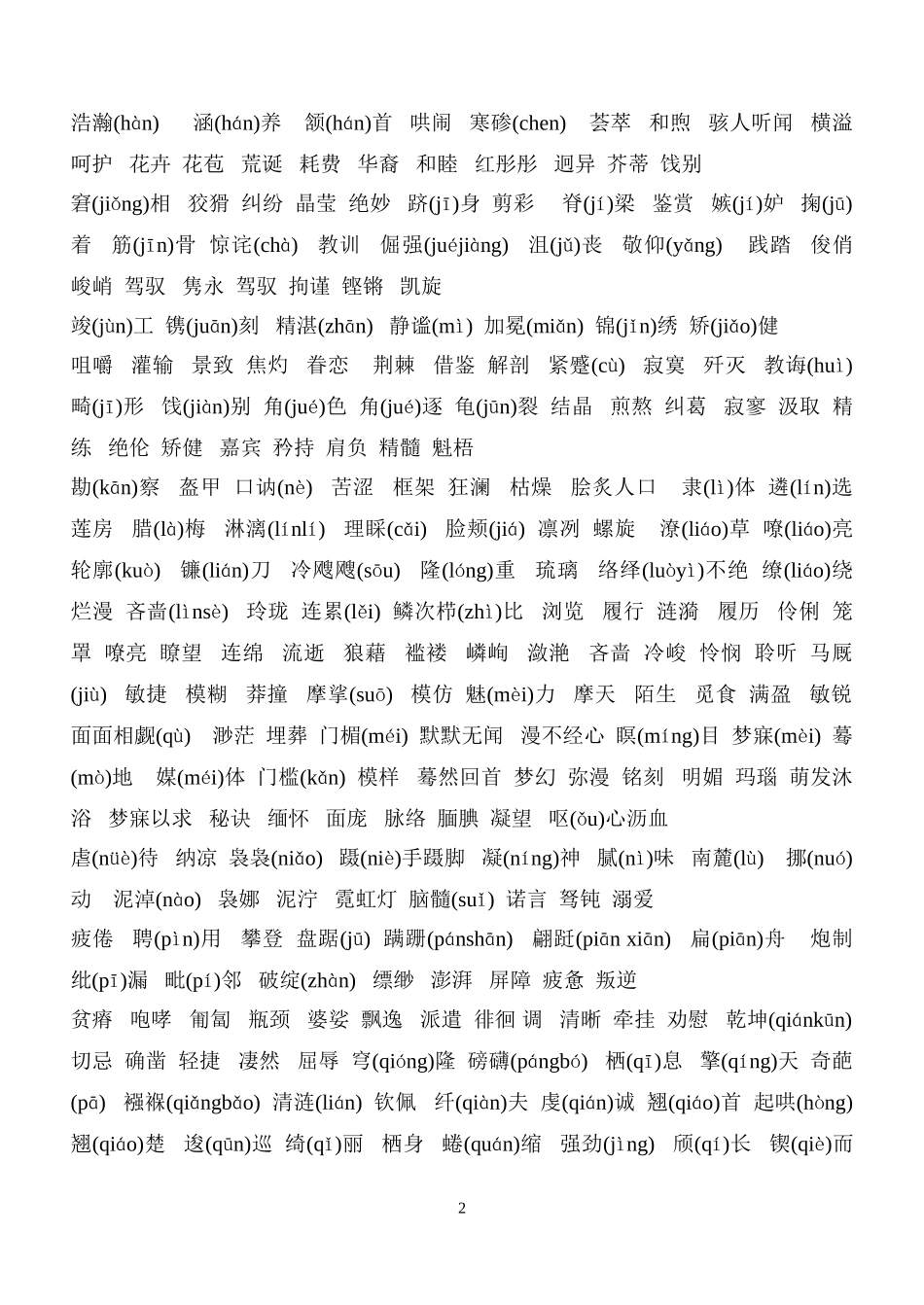 初中常用词语汇总_第2页