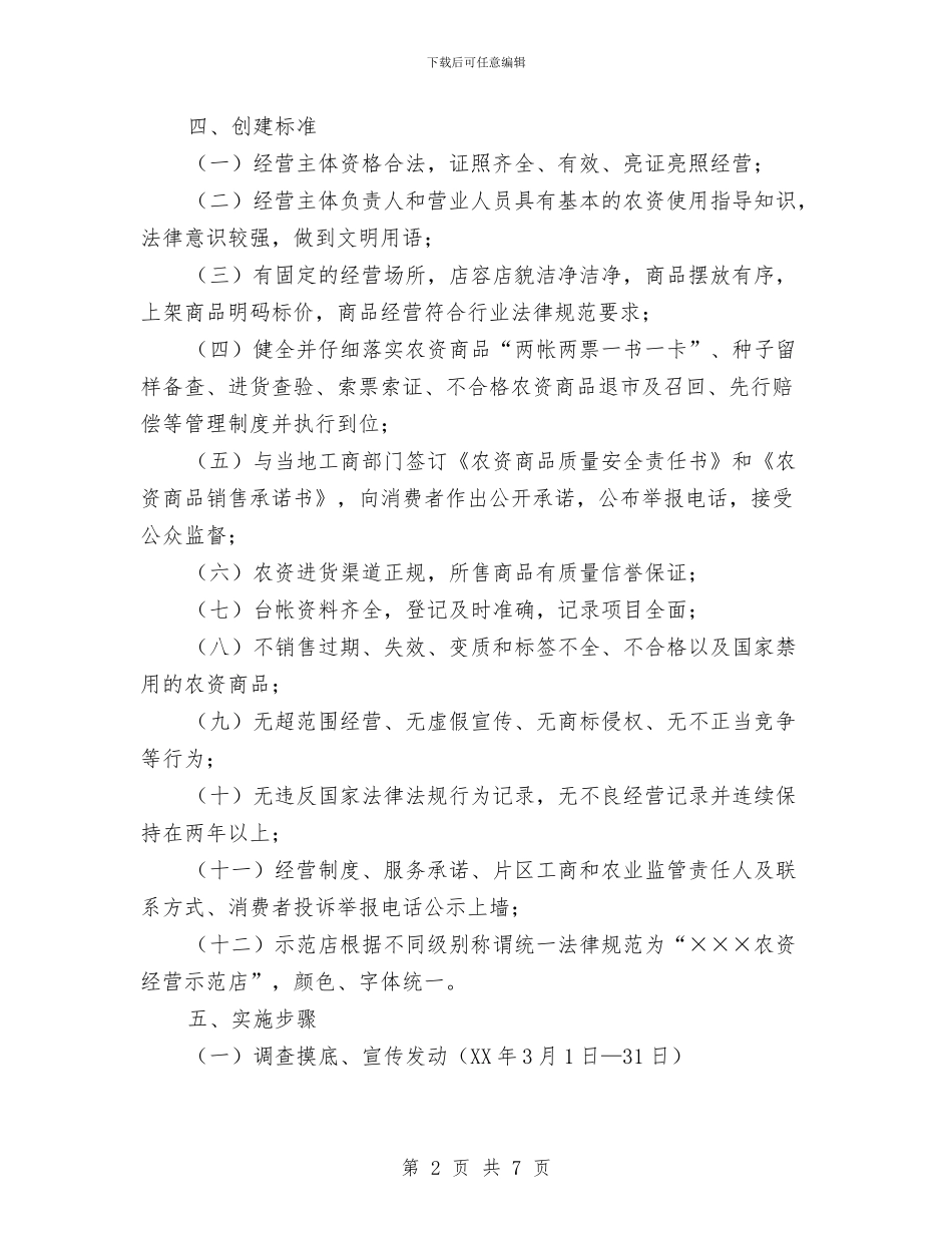 创建农资经营示范店实施方案与创建卫生乡镇工作情况汇报汇编_第2页