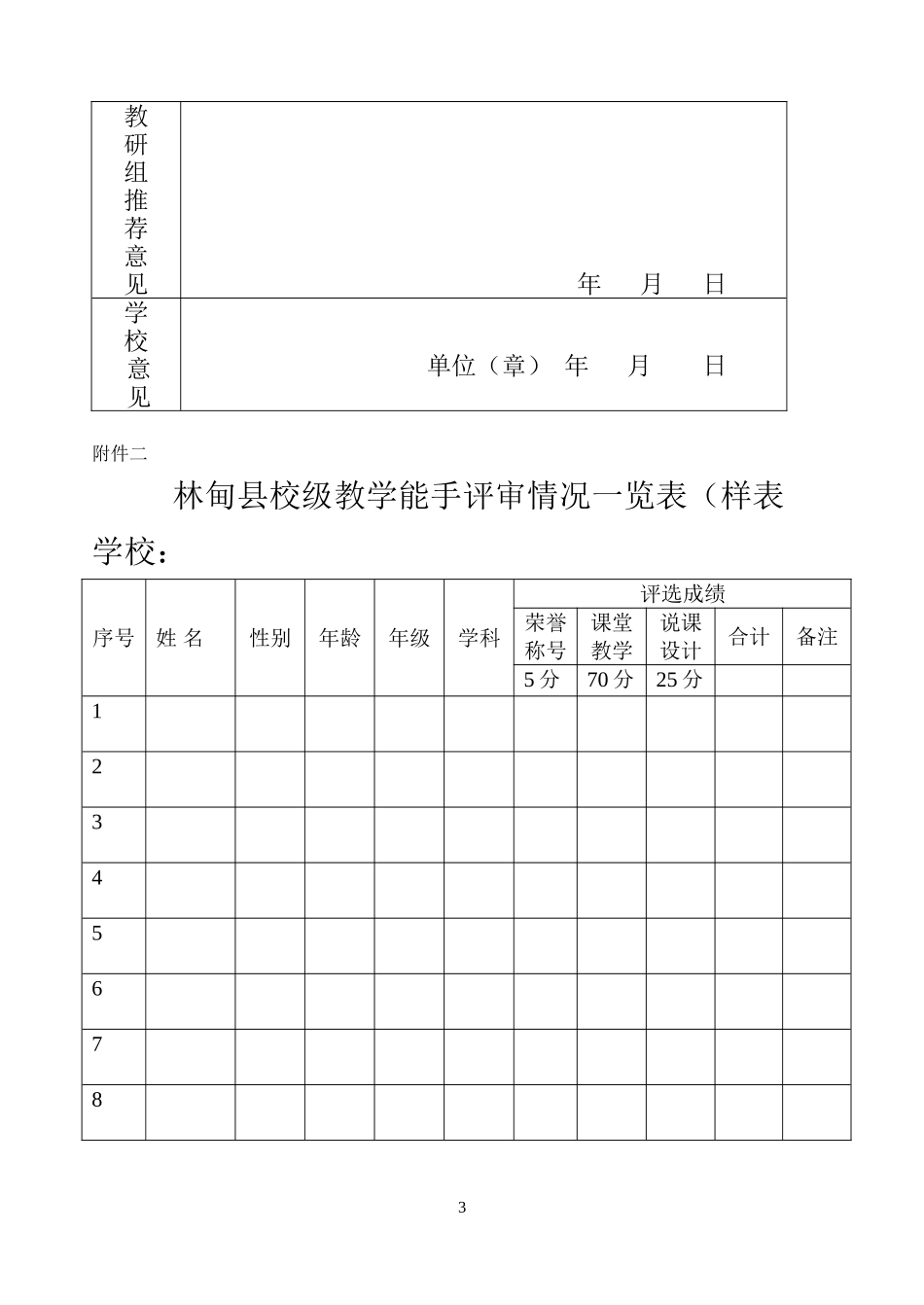 林甸县中小学教学能手评选方案_第3页