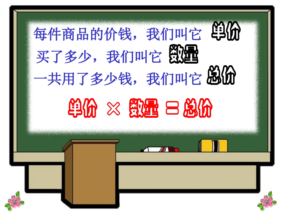 单价、总价和数量上课课件_第2页