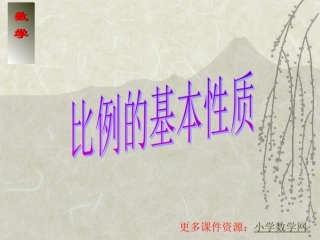 《比例的基本性质》PPT
