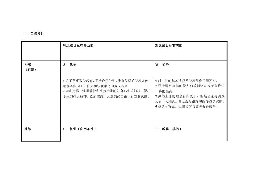 申云艳自我分析表_第1页