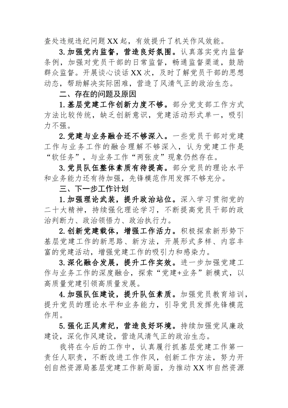 2024年度抓基层党建工作述职报告（自然资源局）_第3页