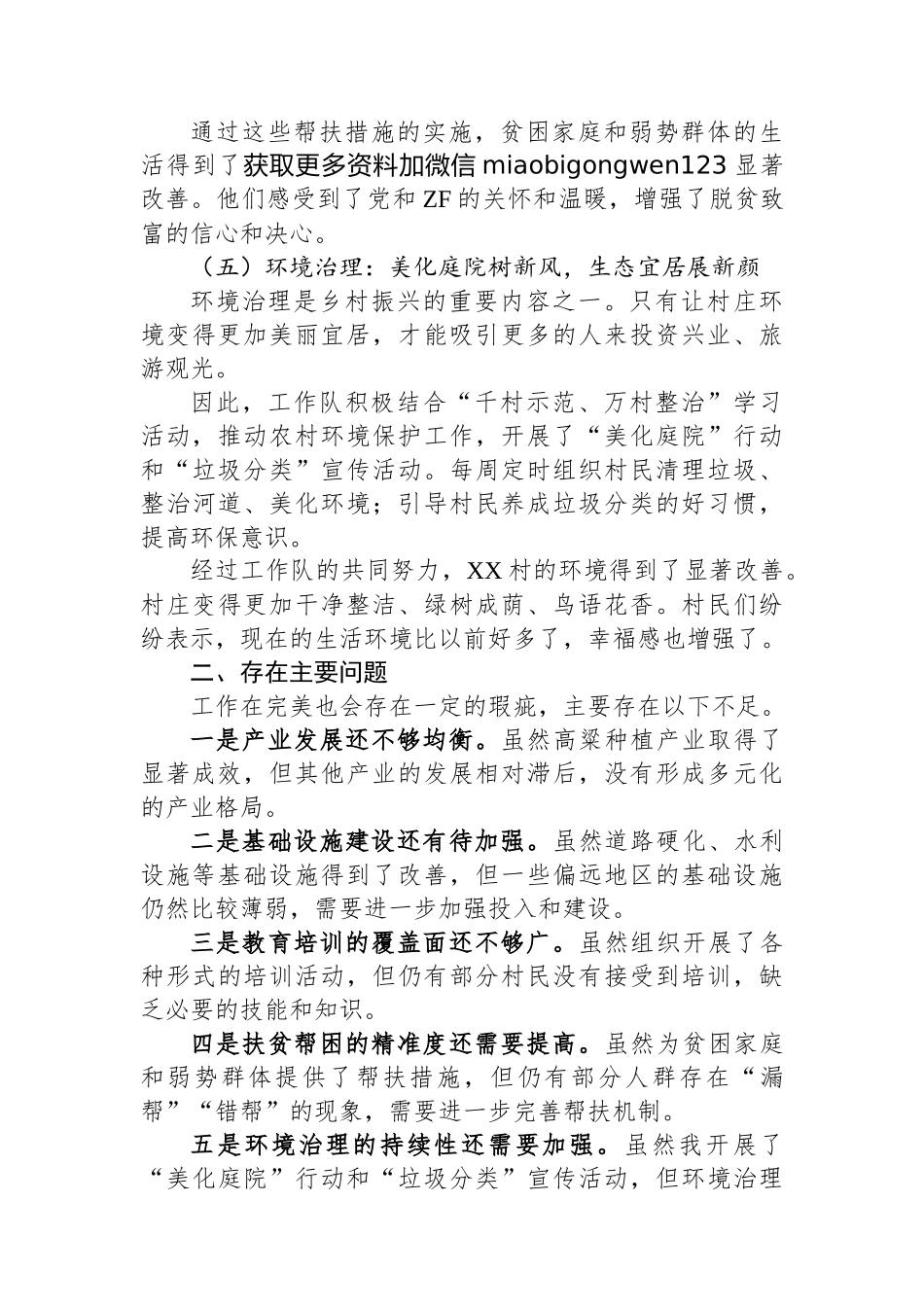 2024年工作总结（驻村工作队）_第3页