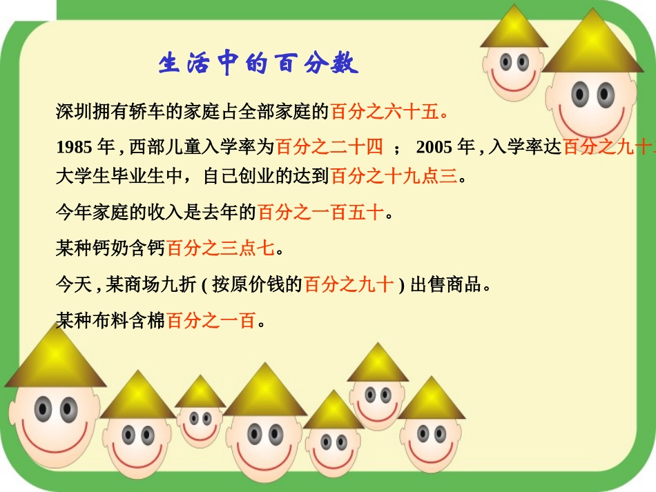 小学六年级上册数学第五单元百分数的意义和写法PPT课件_第2页