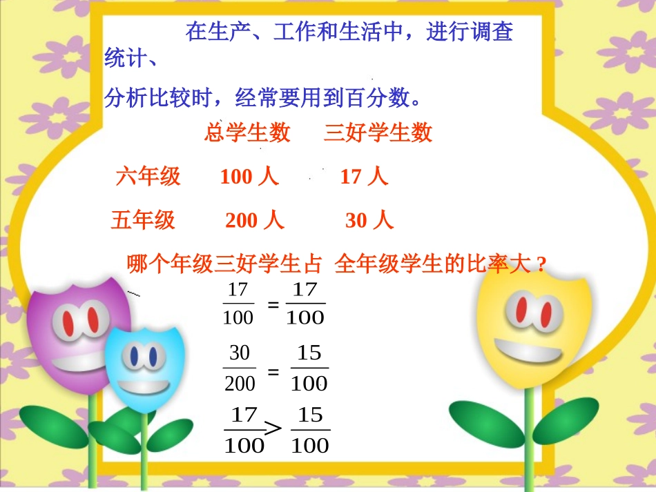 小学六年级上册数学第五单元百分数的意义和写法PPT课件_第3页