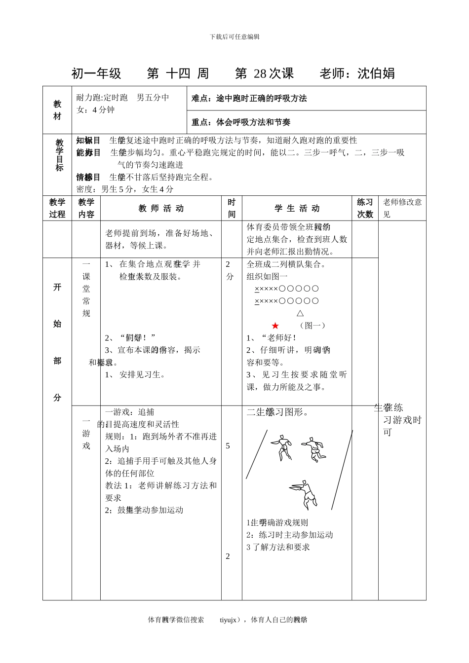 初一体育教案第二十八课_第1页