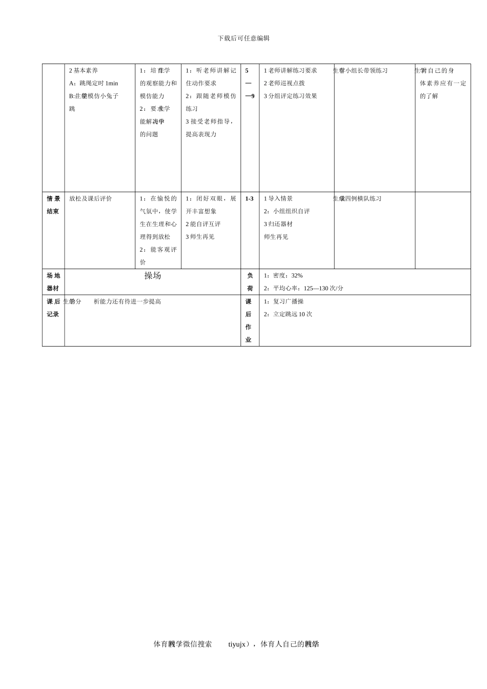 初一体育教案第十四课_第2页