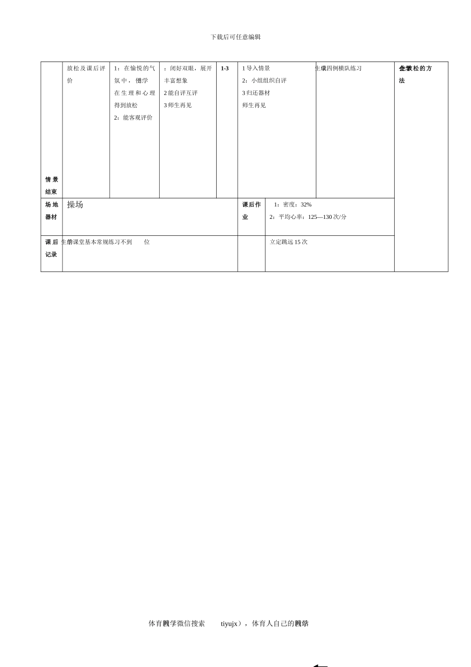 初一体育教案第十课_第2页