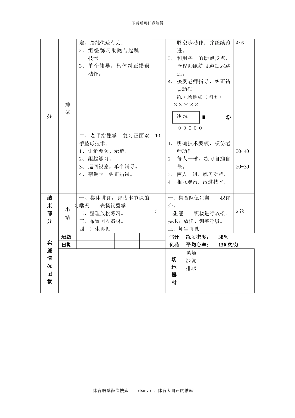 初三体育与健康教案第5次课_第3页