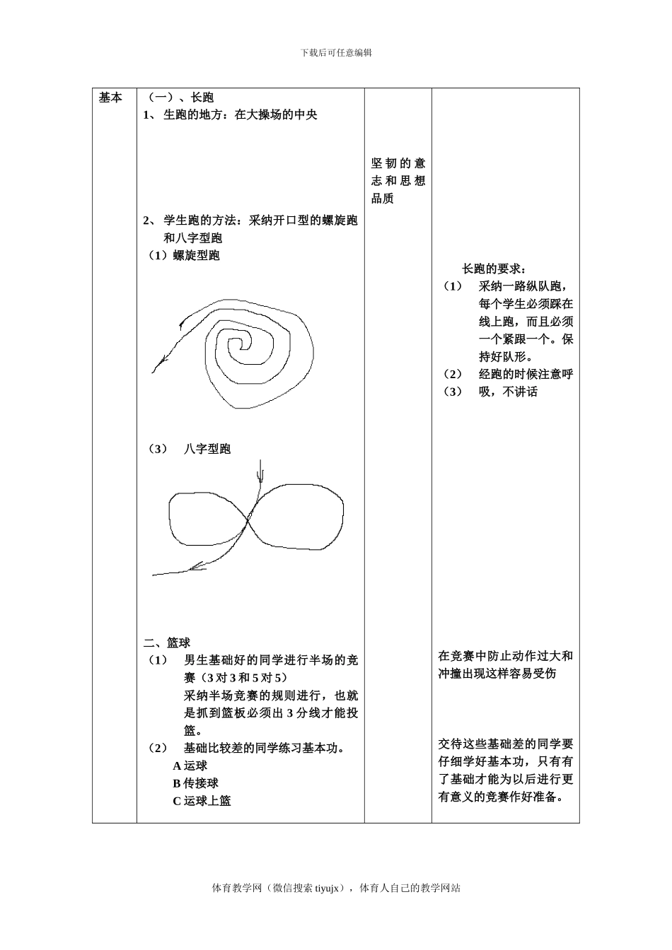 初三体育实践课教案教-案(耐久跑)_第2页