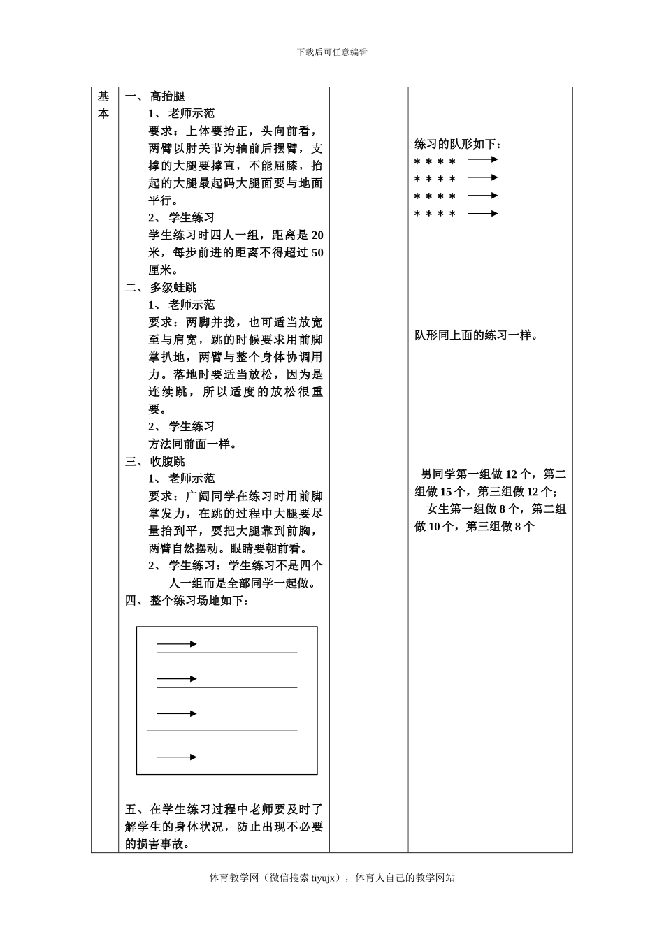 初三体育实践课教案教-案(短跳素质)_第2页