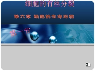 《有丝分裂》说课