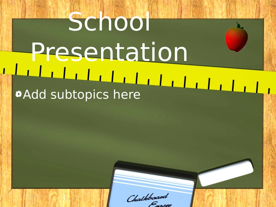 黑板背景PPT模板_第1页