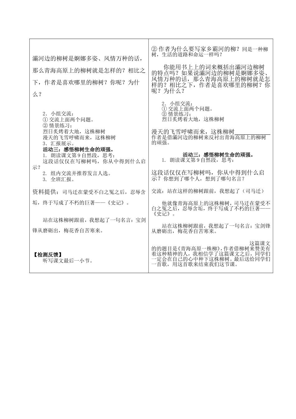 （精品）青海高原一株柳第二课时_第3页