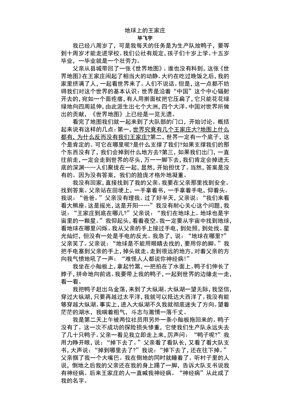 地球上的王家庄_第1页