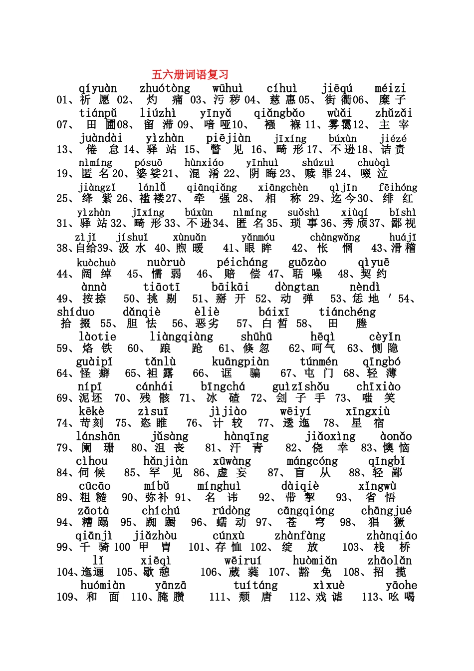 九年级生字词_第1页