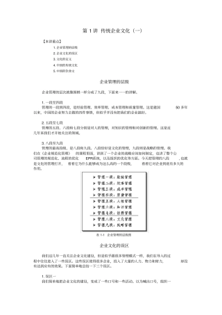 企业文化建设培训课程