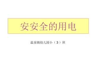 安安全全的用电