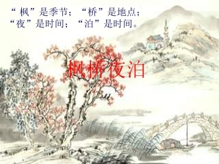 《枫桥夜泊》课件
