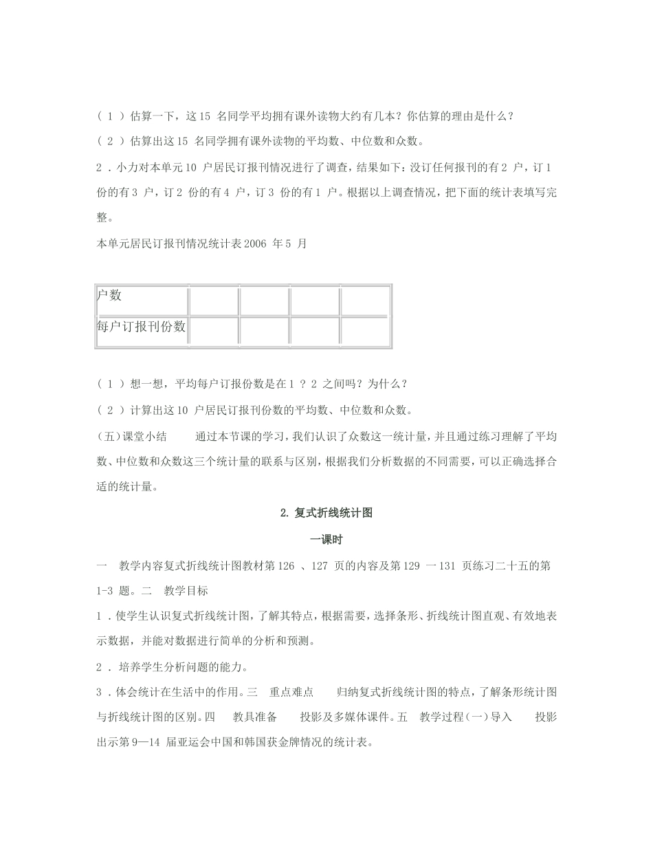 五年级数学下册第六单元教案_第2页