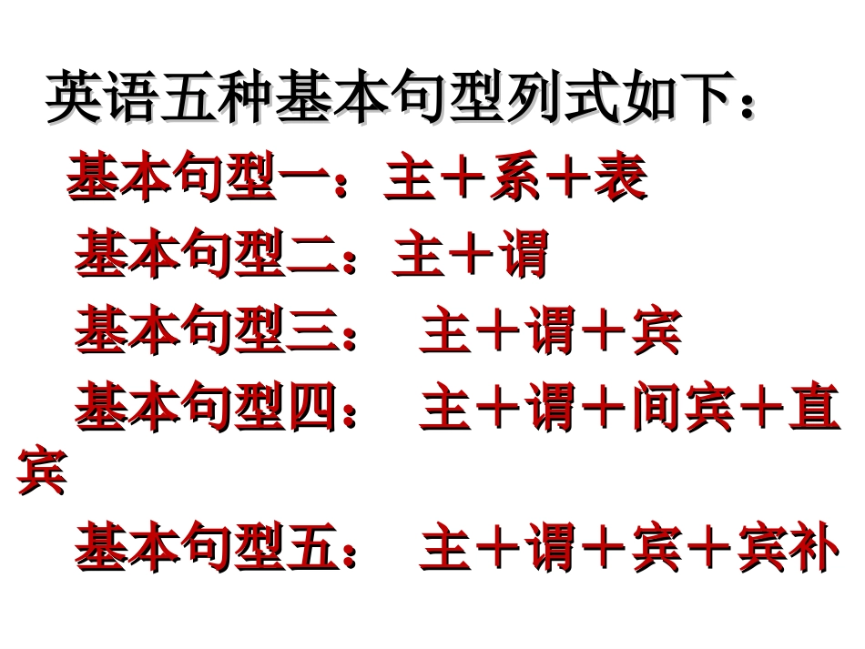 英语五大基本句型(定稿)_第2页