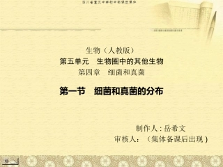 第一节　细菌和真菌的分布（课改课件）