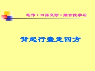 综合性学习____背起行囊走四方