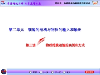 第三讲物质跨膜运输的实例和方式