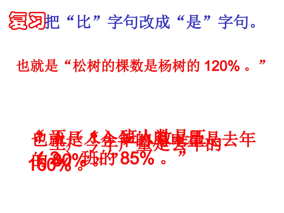 人教版六年级上册百分数应用题综合练习课_第2页