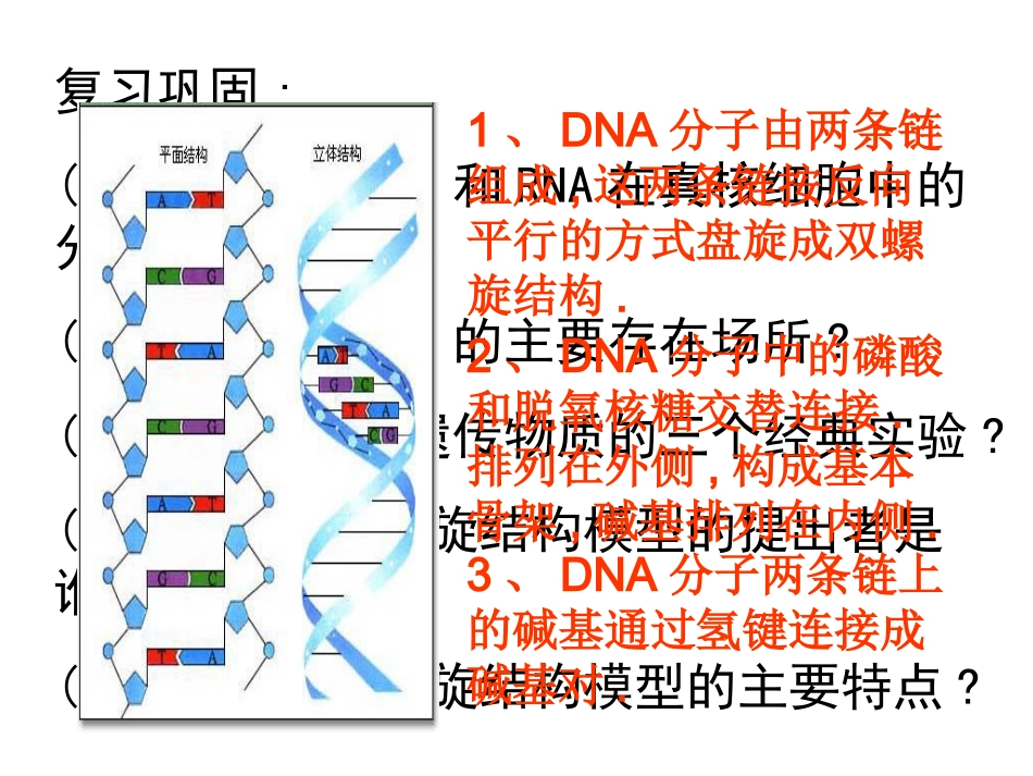 DNA粗提取和鉴定复习_第1页