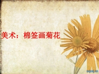 美术：棉签画菊花