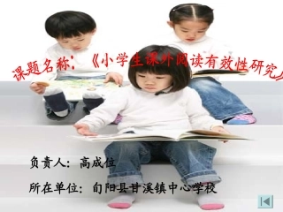 小学生课外阅读有效性研究