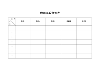 【转】物理实验室使用课程登记表