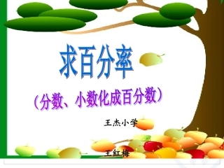 王红梅求百分率（分数、小数化百分数）